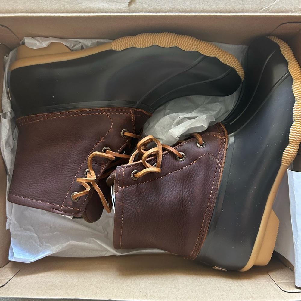 Sperry Brown and Black Rain & Snow Boots